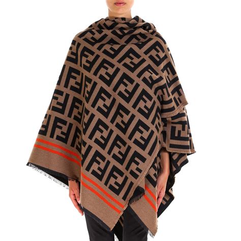 fendi пуховик|Women's Fendi Designer Ponchos & Capes .